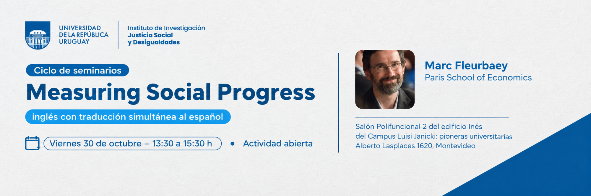 Seminario "Measuring Social Progress" por Marc Fleurbaey